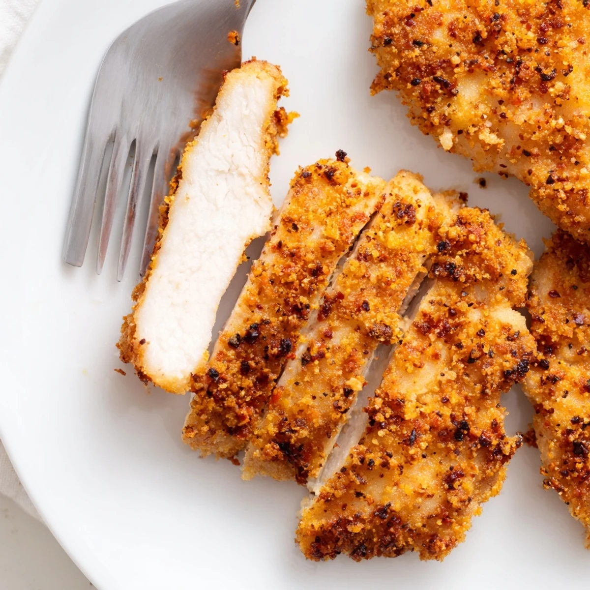Homemade crispy chicken fried chicken plated with mashed potatoes and coleslaw for a classic meal