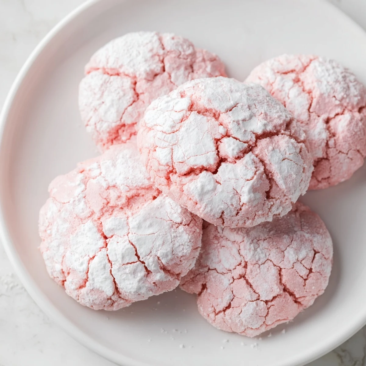 Batch of soft Springtime crinkle cookies arranged on wire rack showcasing their cracked sugary surfaces