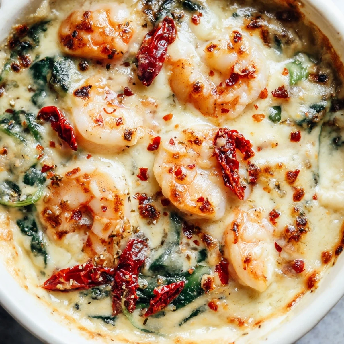 Low Carb Shrimp Tuscan Bake