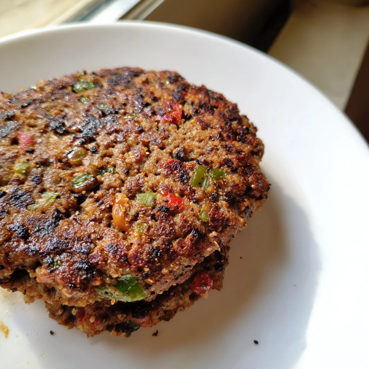 Juicy Pakistani Chapli Kabab served with fresh naan bread and cooling mint yogurt