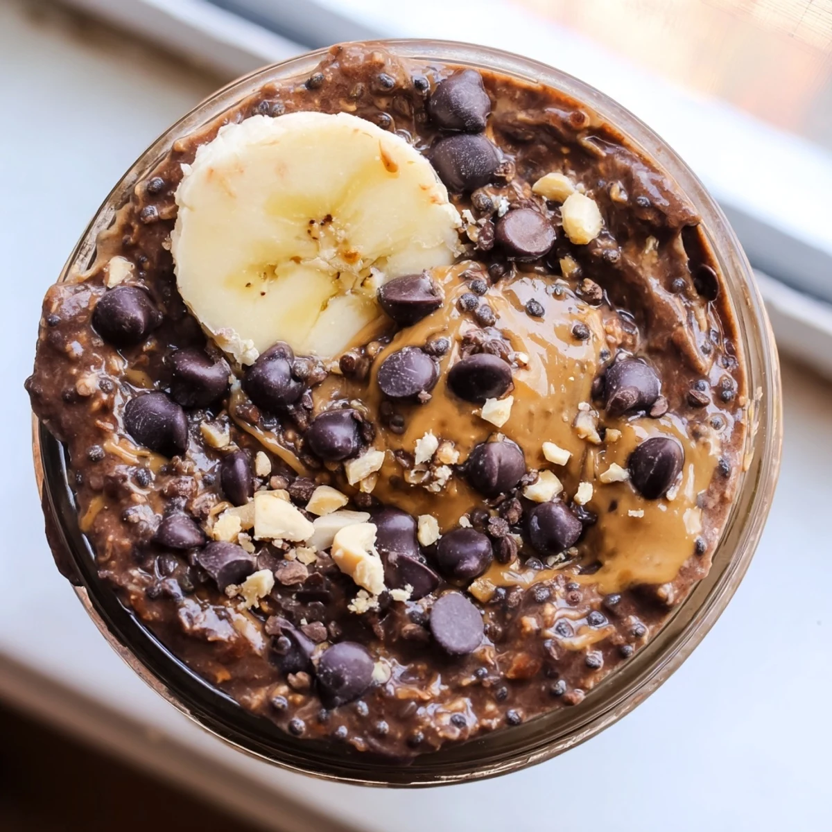 Chocolate Peanut Butter Overnight Oats