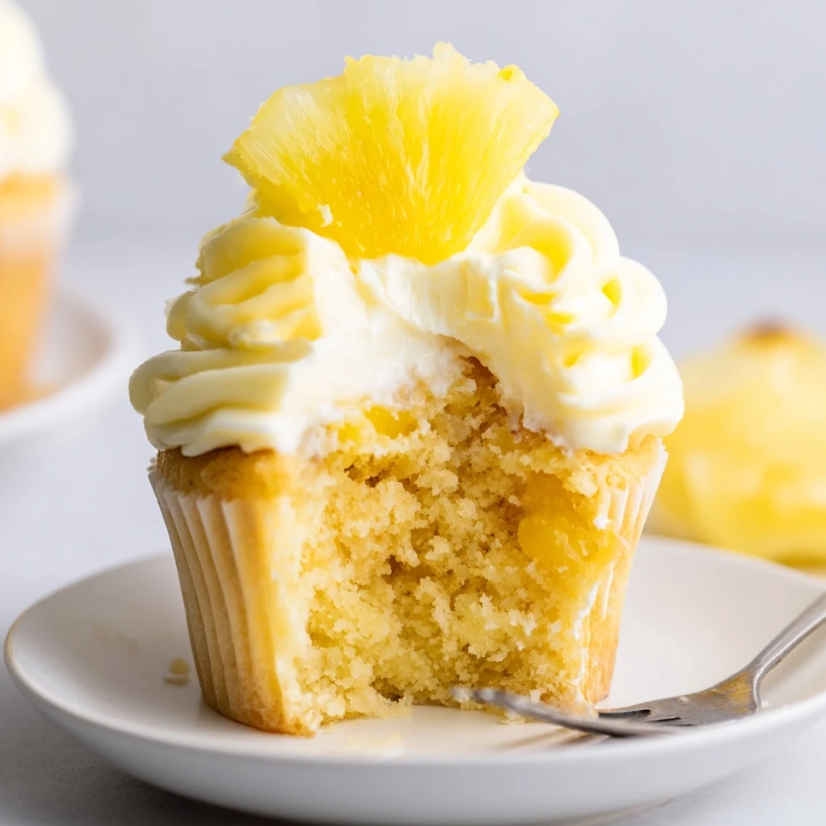 Fresh-baked Dole Whip Cupcakes Recipe cooling on rack, tropical aroma rising