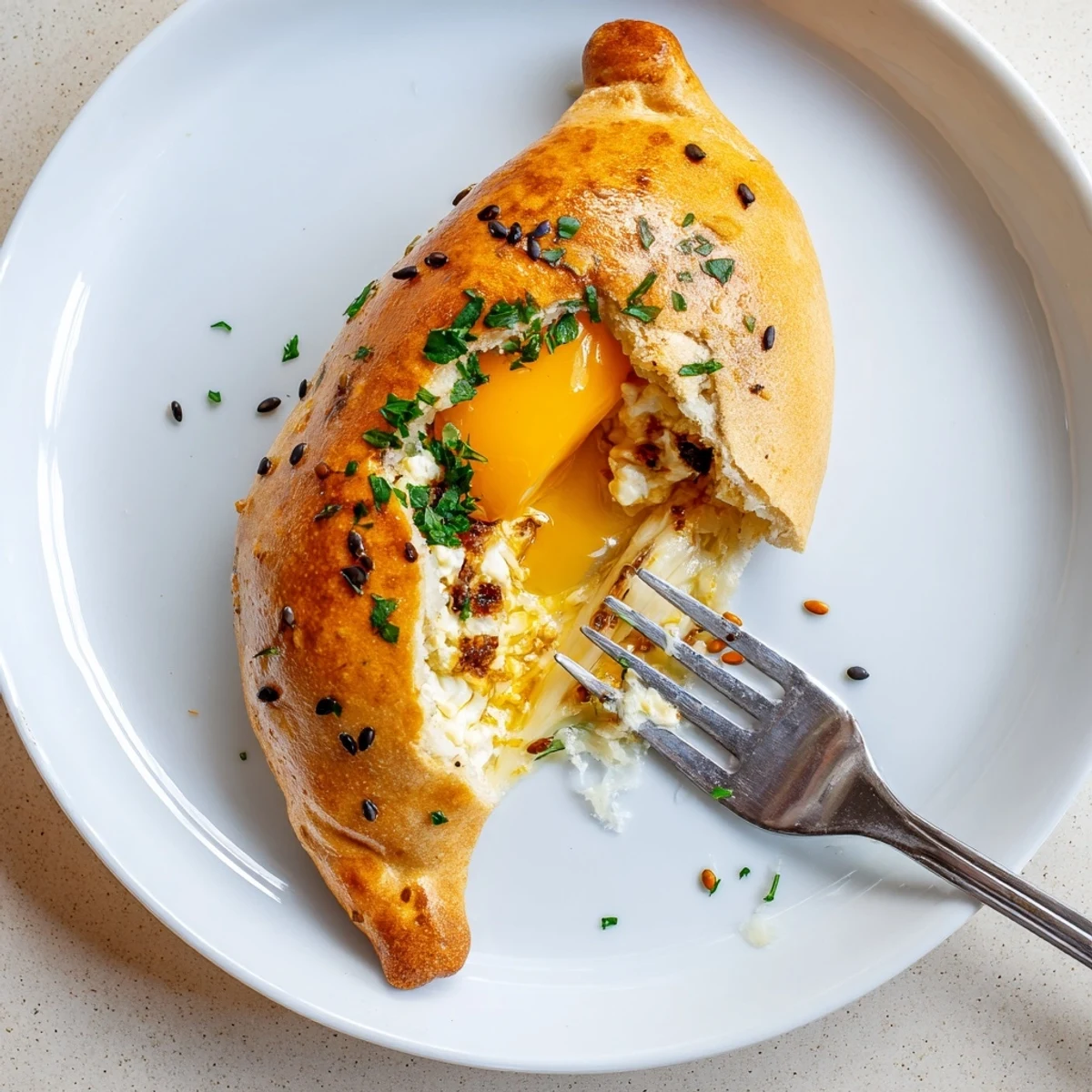 Golden Cheese Fatayer Recipe with bubbling cheese, crisp flaky crust close-up