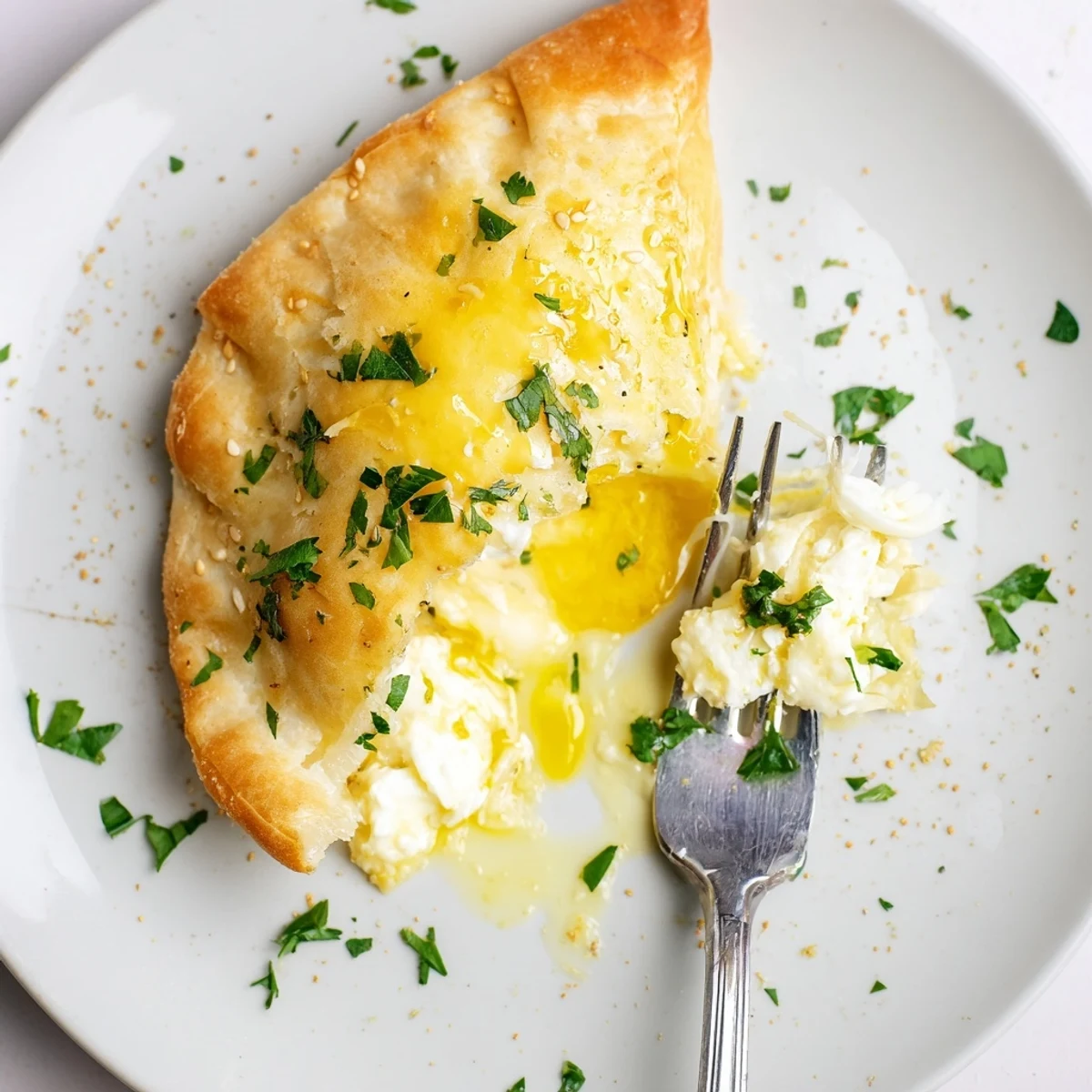 Cheese Fatayer Recipe plated warm beside mint and olives for savory snack