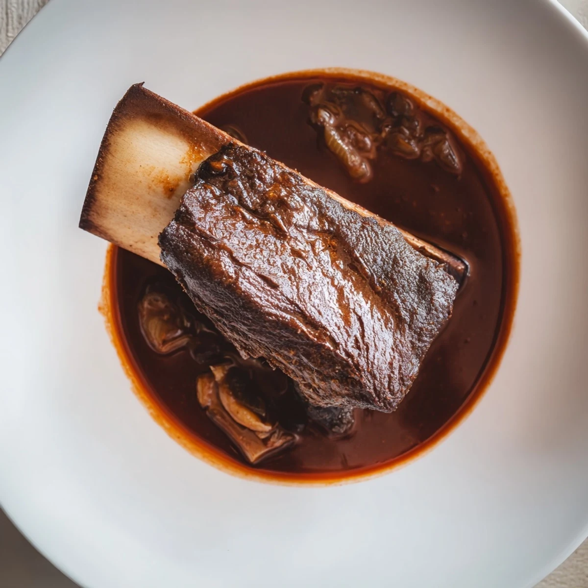 Slow Cooker Beef Short Ribs simmered in rich red wine sauce, tender