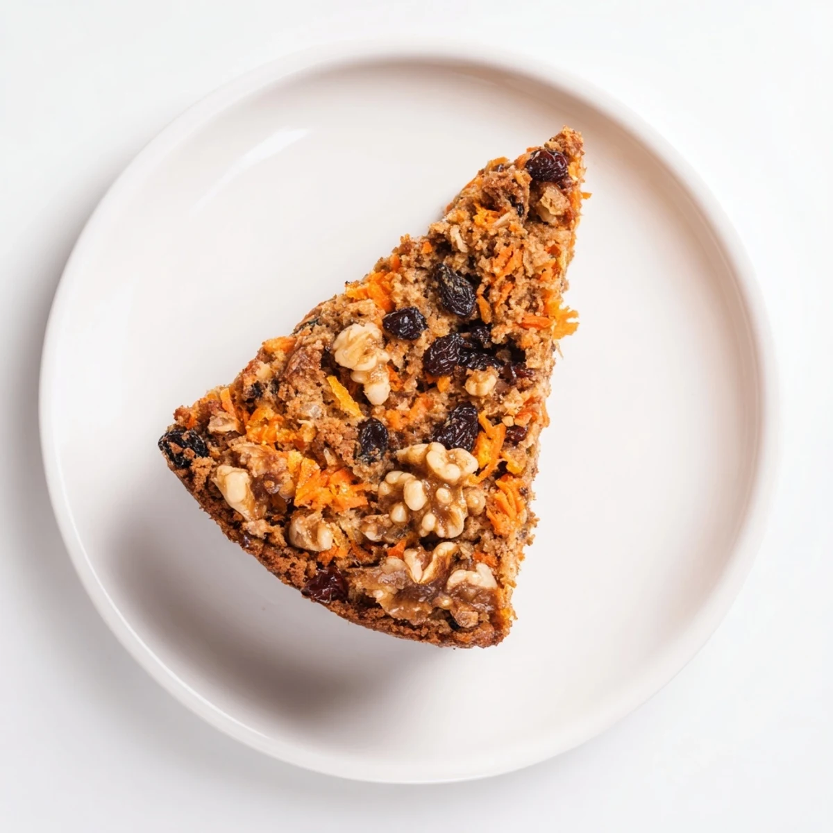 Moist gluten-free carrot cake made with wholesome oats and grated carrots freshly baked in a round pan
