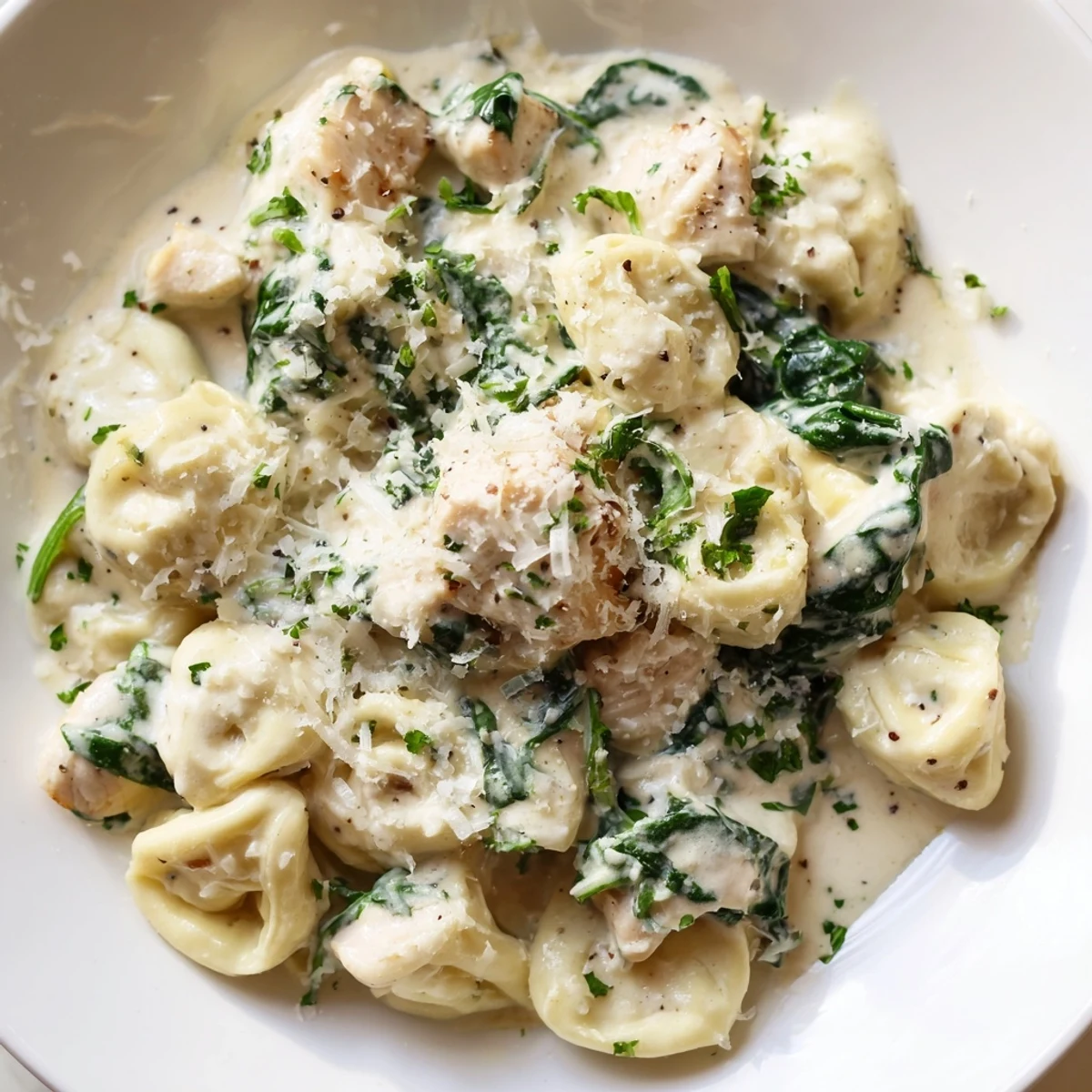 Creamy Garlic Chicken Tortellini