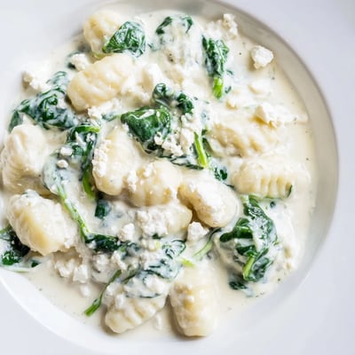 Creamy Gnocchi With Spinach And Feta