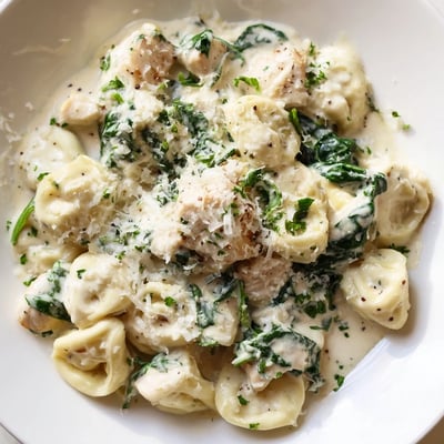 Creamy Garlic Chicken Tortellini